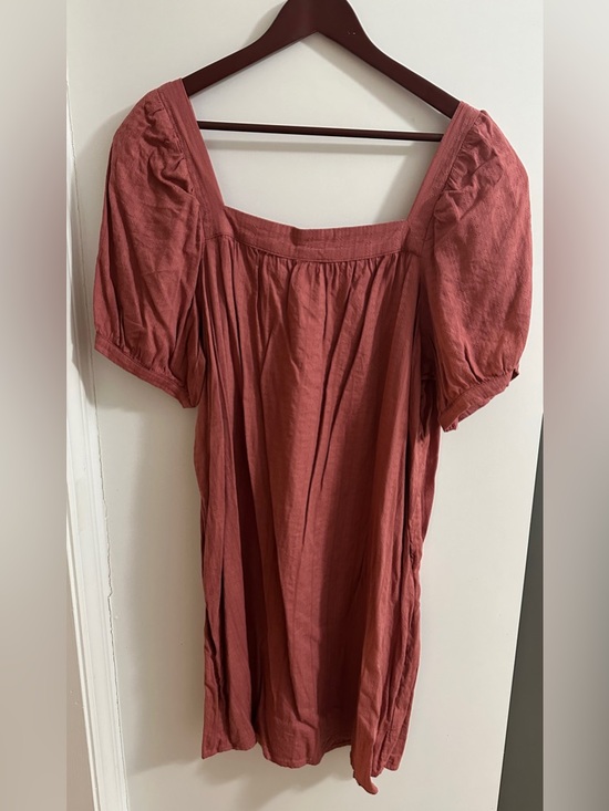 Old Navy Dresses & Skirts - Women’s Old Navy Square Neck Puff Sleeve Dress in Dusty Rose
